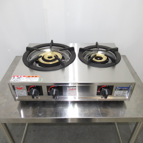 マルゼン　M-212C　二口コンロ　未使用品