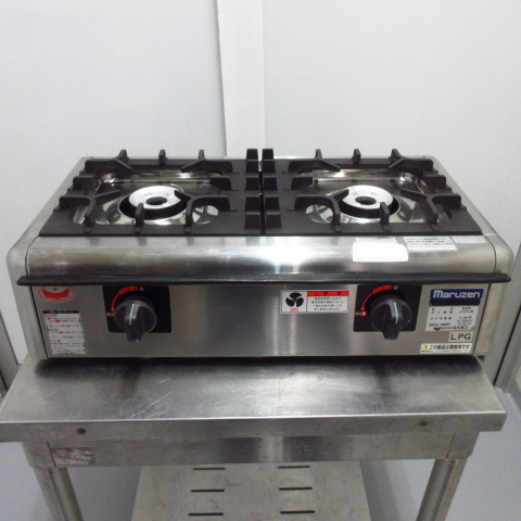 マルゼン　M-822E　2022年　2口コンロ　プロパン