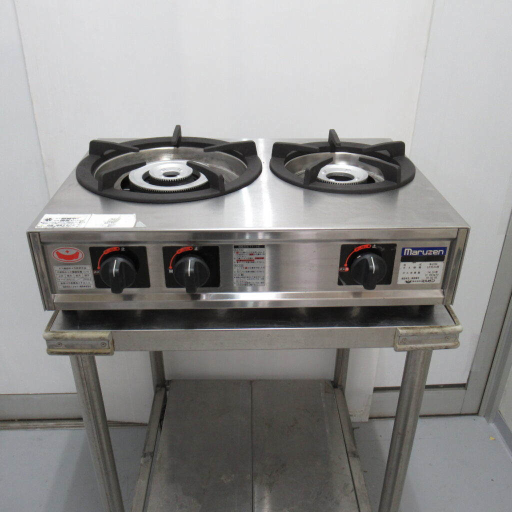 マルゼン　M-212C　2019年　2口ガステーブルコンロ　プロパン