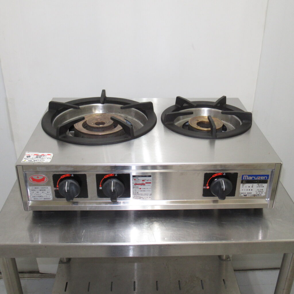 マルゼン　M-212C　LPG　2口ガステーブル